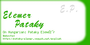 elemer pataky business card